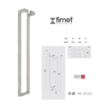 Maniglione Mississippi Q mm.25x38 Interasse 1200 mm.1230x85h AISI304 DX Inox Satinato | Fimet Maniglie
